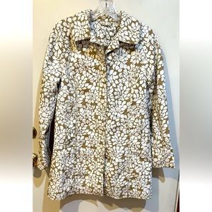 Eddie Bauer Petite Floral Trench Coat